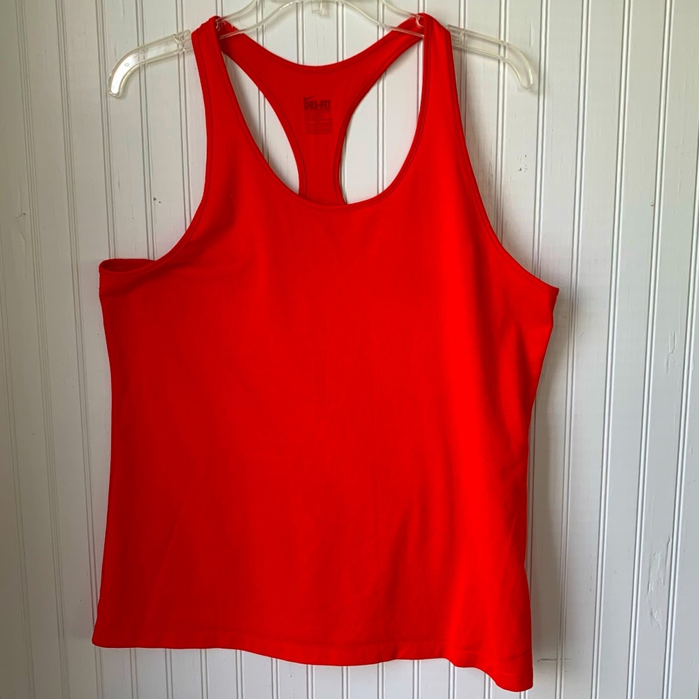Nike DriFit Racerback (M) Orange Tank Top